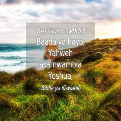 Picture 04 - Yoshua 20:1 SWHULB - Baada ya hayo, Yahweh akamwambia - Bible Verse Picture