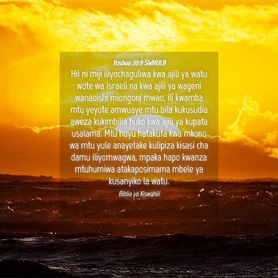 Picture 04 - Yoshua 20:9 SWHULB - Hii ni miji iliyochaguliwa kwa ajili ya watu wote - Bible Verse Picture