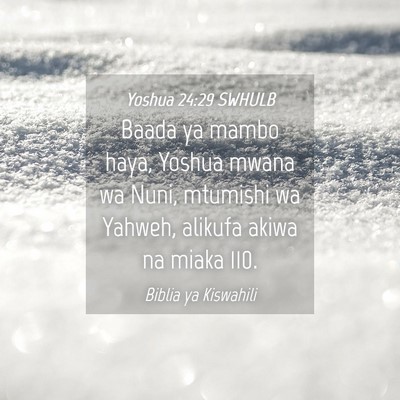 Picture 04 - Yoshua 24:29 SWHULB - Baada ya mambo haya, Yoshua mwana wa Nuni, - Bible Verse Picture
