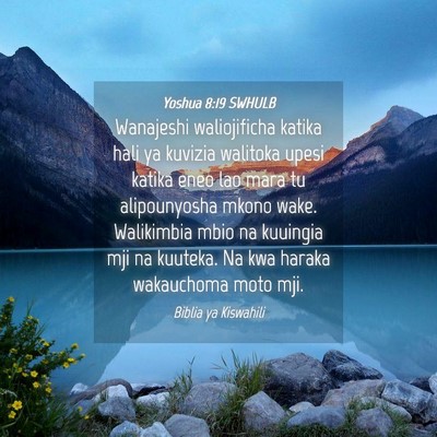 Picture 04 - Yoshua 8:19 SWHULB - Wanajeshi waliojificha katika hali ya kuvizia - Bible Verse Picture