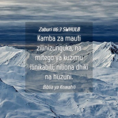 Picture 04 - Zaburi 116:3 SWHULB - Kamba za mauti zilinizunguka, na mitego ya kuzimu - Bible Verse Picture
