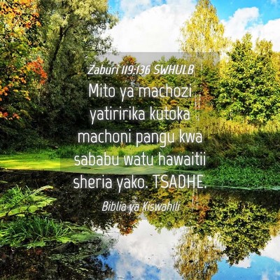 Picture 04 - Zaburi 119:136 SWHULB - Mito ya machozi yatiririka kutoka machoni pangu - Bible Verse Picture