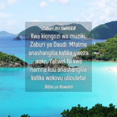 Picture 04 - Zaburi 21:1 SWHULB - Kwa kiongozi wa muziki. Zaburi ya Daudi. Mfalme - Bible Verse Picture