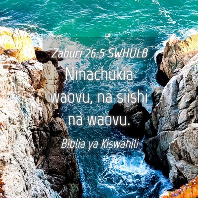 Picture 04 - Zaburi 26:5 SWHULB - Ninachukia waovu, na siishi na - Bible Verse Picture