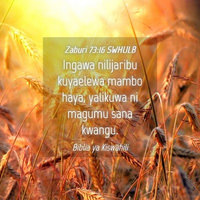 Picture 04 - Zaburi 73:16 SWHULB - Ingawa nilijaribu kuyaelewa mambo haya, yalikuwa - Bible Verse Picture