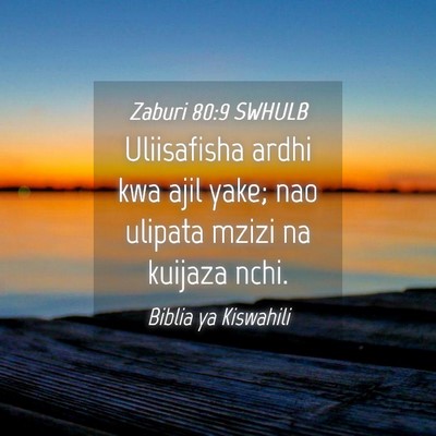 Picture 04 - Zaburi 80:9 SWHULB - Uliisafisha ardhi kwa ajil yake; nao ulipata - Bible Verse Picture