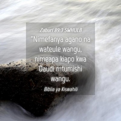 Picture 04 - Zaburi 89:3 SWHULB - “Nimefanya agano na wateule wangu, nimeapa - Bible Verse Picture