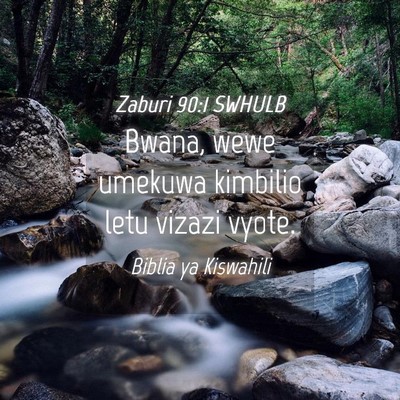 Picture 04 - Zaburi 90:1 SWHULB - Bwana, wewe umekuwa kimbilio letu vizazi - Bible Verse Picture