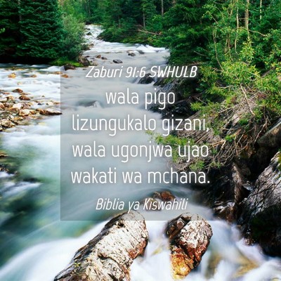 Picture 04 - Zaburi 91:6 SWHULB - wala pigo lizungukalo gizani, wala ugonjwa ujao - Bible Verse Picture