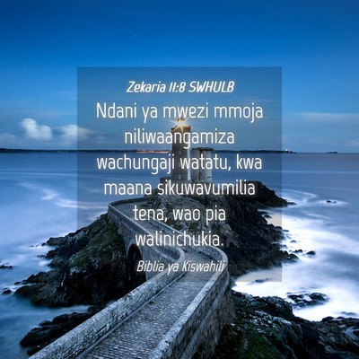 Picture 04 - Zekaria 11:8 SWHULB - Ndani ya mwezi mmoja niliwaangamiza wachungaji - Bible Verse Picture