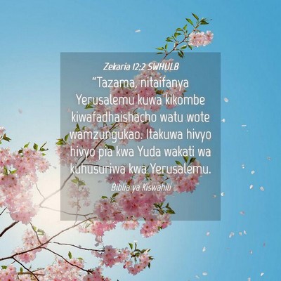 Picture 04 - Zekaria 12:2 SWHULB - “Tazama, nitaifanya Yerusalemu kuwa kikombe - Bible Verse Picture