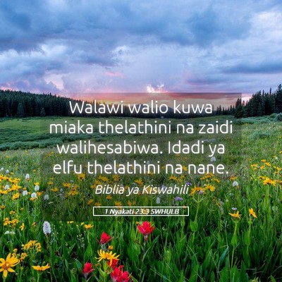 Picture 05 - 1 Nyakati 23:3 SWHULB - Walawi walio kuwa miaka thelathini na zaidi - Bible Verse Picture