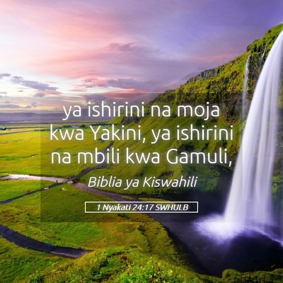 Picture 05 - 1 Nyakati 24:17 SWHULB - ya ishirini na moja kwa Yakini, ya ishirini na - Bible Verse Picture