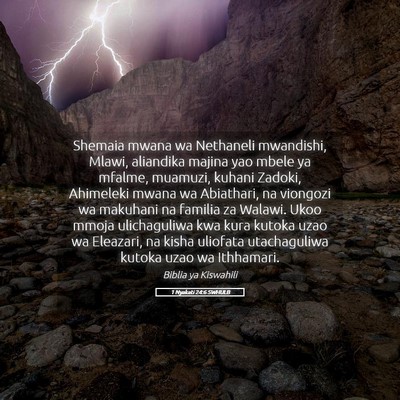 Picture 05 - 1 Nyakati 24:6 SWHULB - Shemaia mwana wa Nethaneli mwandishi, Mlawi, - Bible Verse Picture