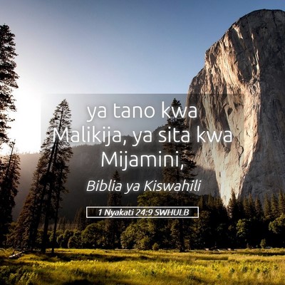 Picture 05 - 1 Nyakati 24:9 SWHULB - ya tano kwa Malikija, ya sita kwa - Bible Verse Picture