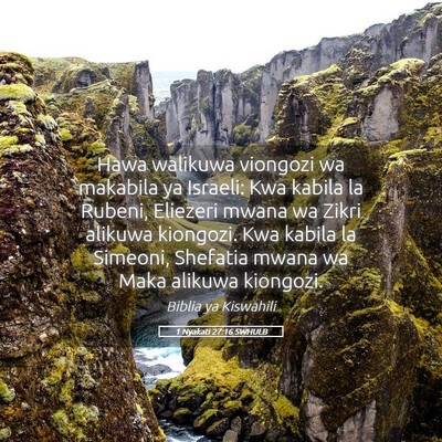 Picture 05 - 1 Nyakati 27:16 SWHULB - Hawa walikuwa viongozi wa makabila ya Israeli: - Bible Verse Picture