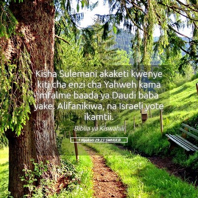 Picture 05 - 1 Nyakati 29:23 SWHULB - Kisha Sulemani akaketi kwenye kiti cha enzi cha - Bible Verse Picture