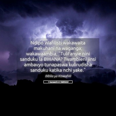 Picture 05 - 1 Samweli 6:2 SWHULB - Ndipo Wafilisti wakawaita makuhani na waganga; - Bible Verse Picture