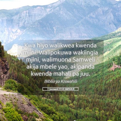 Picture 05 - 1 Samweli 9:14 SWHULB - Kwa hiyo walikwea kwenda mjini. Walipokuwa - Bible Verse Picture