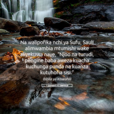 Picture 05 - 1 Samweli 9:5 SWHULB - Na walipofika nchi ya Sufu, Sauli alimwambia - Bible Verse Picture