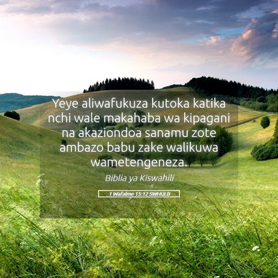 Picture 05 - 1 Wafalme 15:12 SWHULB - Yeye aliwafukuza kutoka katika nchi wale makahaba - Bible Verse Picture