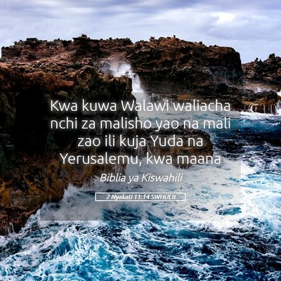 Picture 05 - 2 Nyakati 11:14 SWHULB - Kwa kuwa Walawi waliacha nchi za malisho yao na - Bible Verse Picture