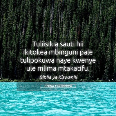 Picture 05 - 2 Petro 1:18 SWHULB - Tuliisikia sauti hii ikitokea mbinguni pale - Bible Verse Picture
