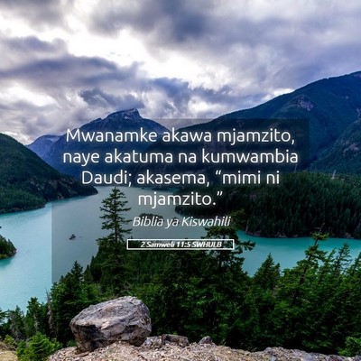 Picture 05 - 2 Samweli 11:5 SWHULB - Mwanamke akawa mjamzito, naye akatuma na - Bible Verse Picture