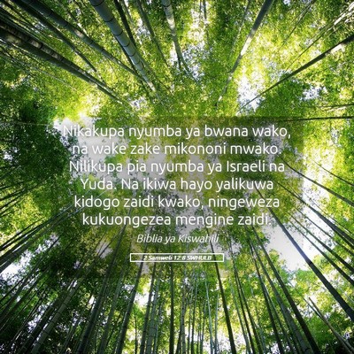 Picture 05 - 2 Samweli 12:8 SWHULB - Nikakupa nyumba ya bwana wako, na wake zake - Bible Verse Picture