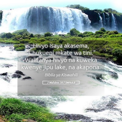 Picture 05 - 2 Wafalme 20:7 SWHULB - Hivyo Isaya akasema, “Chukueni mkate wa - Bible Verse Picture