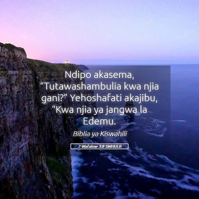 Picture 05 - 2 Wafalme 3:8 SWHULB - Ndipo akasema, “Tutawashambulia kwa njia - Bible Verse Picture