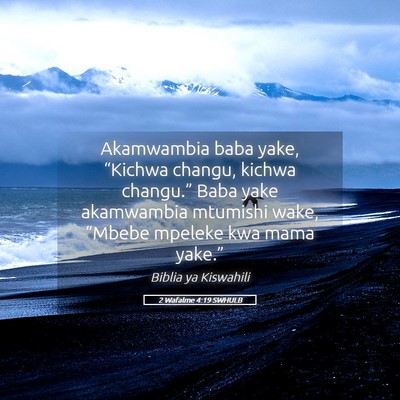 Picture 05 - 2 Wafalme 4:19 SWHULB - Akamwambia baba yake, “Kichwa changu, kichwa - Bible Verse Picture