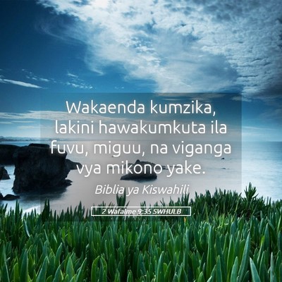 Picture 05 - 2 Wafalme 9:35 SWHULB - Wakaenda kumzika, lakini hawakumkuta ila fuvu, - Bible Verse Picture