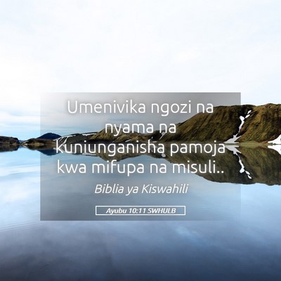 Picture 05 - Ayubu 10:11 SWHULB - Umenivika ngozi na nyama na kuniunganisha pamoja - Bible Verse Picture