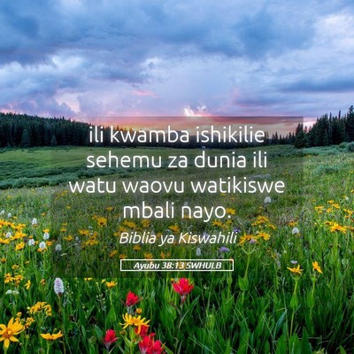 Picture 05 - Ayubu 38:13 SWHULB - ili kwamba ishikilie sehemu za dunia ili watu - Bible Verse Picture