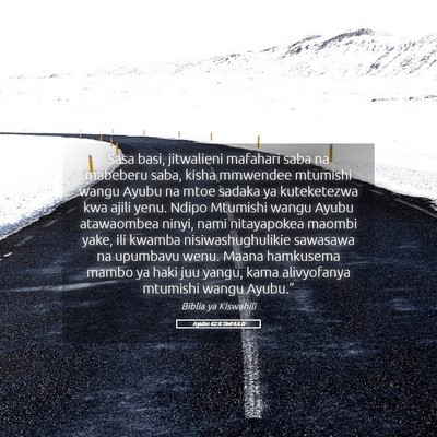 Picture 05 - Ayubu 42:8 SWHULB - Sasa basi, jitwalieni mafahari saba na mabeberu - Bible Verse Picture