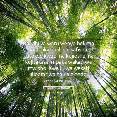 Picture 05 - Danieli 11:35 SWHULB - Baadhi ya watu wenye hekima watajikwaa ili - Bible Verse Picture