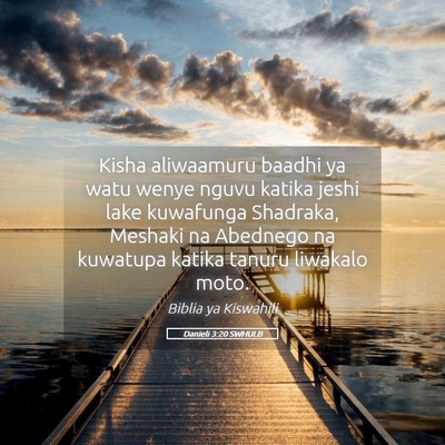 Picture 05 - Danieli 3:20 SWHULB - Kisha aliwaamuru baadhi ya watu wenye nguvu - Bible Verse Picture