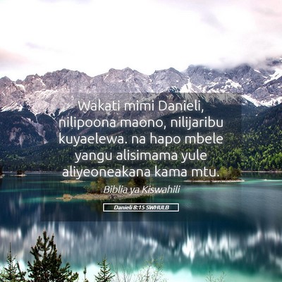 Picture 05 - Danieli 8:15 SWHULB - Wakati mimi Danieli, nilipoona maono, nilijaribu - Bible Verse Picture