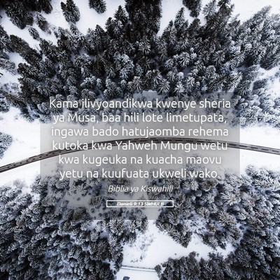 Picture 05 - Danieli 9:13 SWHULB - Kama ilivyoandikwa kwenye sheria ya Musa, baa - Bible Verse Picture