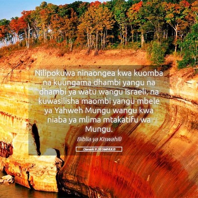 Picture 05 - Danieli 9:20 SWHULB - Nilipokuwa ninaongea kwa kuomba na kuungama - Bible Verse Picture