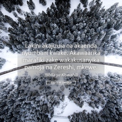 Picture 05 - Esta 5:10 SWHULB - Lakini akajizuia na akaenda nyumbani kwake. - Bible Verse Picture