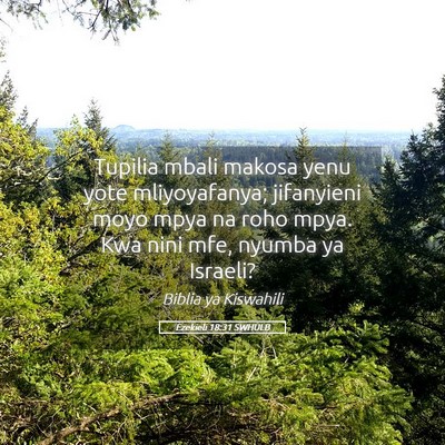 Picture 05 - Ezekieli 18:31 SWHULB - Tupilia mbali makosa yenu yote mliyoyafanya; - Bible Verse Picture