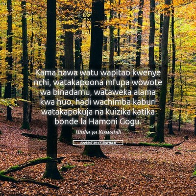 Picture 05 - Ezekieli 39:15 SWHULB - Kama hawa watu wapitao kwenye nchi, watakapoona - Bible Verse Picture