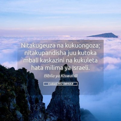 Picture 05 - Ezekieli 39:2 SWHULB - Nitakugeuza na kukuongoza; nitakupandisha juu - Bible Verse Picture
