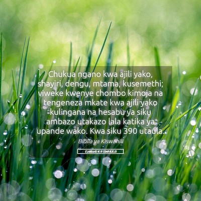 Picture 05 - Ezekieli 4:9 SWHULB - Chukua ngano kwa ajili yako, shayiri, dengu, - Bible Verse Picture
