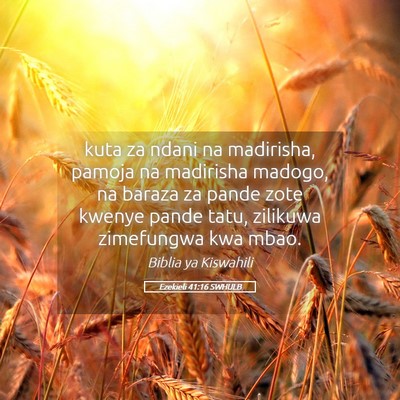 Picture 05 - Ezekieli 41:16 SWHULB - kuta za ndani na madirisha, pamoja na madirisha - Bible Verse Picture