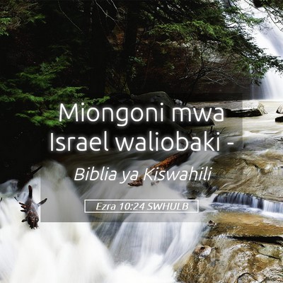 Picture 05 - Ezra 10:24 SWHULB - Miongoni mwa Israel waliobaki - Bible Verse Picture