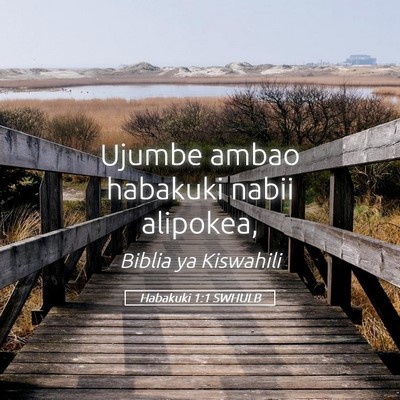 Picture 05 - Habakuki 1:1 SWHULB - Ujumbe ambao habakuki nabii - Bible Verse Picture