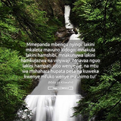 Picture 05 - Hagai 1:6 SWHULB - Mmepanda mbengu nyingi, lakini mkaleta mavuno - Bible Verse Picture